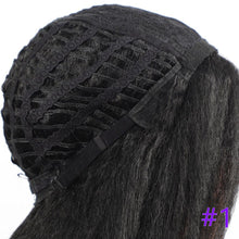 Load image into Gallery viewer, Long Kinky Straight Synthetic Wigs for Black Women Black Brown Blonde Ginger Red White Hair Afro Wigs Synthetic Hair  Wigs For Black Women Cosplay Wigs For Women
