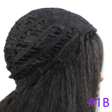 Load image into Gallery viewer, Long Kinky Straight Synthetic Wigs for Black Women Black Brown Blonde Ginger Red White Hair Afro Wigs Synthetic Hair  Wigs For Black Women Cosplay Wigs For Women
