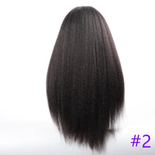 Load image into Gallery viewer, Long Kinky Straight Synthetic Wigs for Black Women Black Brown Blonde Ginger Red White Hair Afro Wigs Synthetic Hair  Wigs For Black Women Cosplay Wigs For Women
