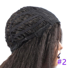 Load image into Gallery viewer, Long Kinky Straight Synthetic Wigs for Black Women Black Brown Blonde Ginger Red White Hair Afro Wigs Synthetic Hair  Wigs For Black Women Cosplay Wigs For Women
