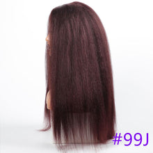 Load image into Gallery viewer, Long Kinky Straight Synthetic Wigs for Black Women Black Brown Blonde Ginger Red White Hair Afro Wigs Synthetic Hair  Wigs For Black Women Cosplay Wigs For Women

