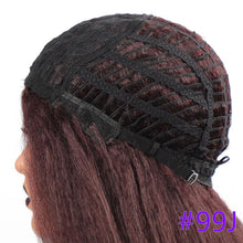 Load image into Gallery viewer, Long Kinky Straight Synthetic Wigs for Black Women Black Brown Blonde Ginger Red White Hair Afro Wigs Synthetic Hair  Wigs For Black Women Cosplay Wigs For Women
