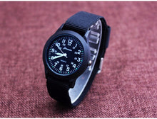 Load image into Gallery viewer, Unisex Fashion Nylon Fabric Kids Children Watch Sport Thin Students Canvas Quartz Dress Wristwatch Military Time Watch  Field Outdoor Sport Mens Wristwatch With Slip-Thru Nylon Band
