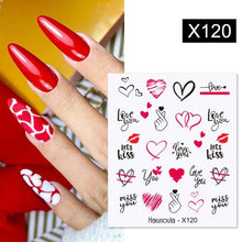 Load image into Gallery viewer, Egg Shell French Lines Water Decals Sticker Geometric Flowers Leaves Bubble Design Slider For Manicuring Nail Art Manicure Lips Nail Art Decorations Slider Nail Art Stickers Decals Nail Art Supplies Valentines Day 3D Self-Adhesive Nail Decorations
