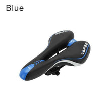 Load image into Gallery viewer, Sport Bicycle Saddle Soft Shock Absorbing Hollow Bike Cushion Road Cycling Sponge Comfortable Bicycle Seat Most Comfortable Bicycle Saddle Shock Absorber Waterproof Suitable For Fitness Outdoor Wide Soft Padded Bike Saddle
