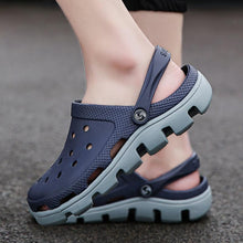 Load image into Gallery viewer, New Mens Summer Slippers Beach Sandals Jelly Shoes Men Outdoor Sandals Hollow Clogs Adjustable Garden Slippers House Shoes Durable Lightweight Beach Clogs
