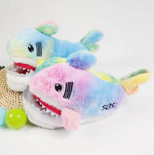 Load image into Gallery viewer, Shark Funny Shoes Girls  Indoor Slippers Home Shoes Fashion Plush Warm Slippers Women Winter Cute Shark Cozy Women Slippers With Funny Face Memory Foam Non-Slip Rubber Sole Soft Slip On Home Shoes

