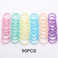 Load image into Gallery viewer, 1Set 4cm Girls Cute Colorful Elastic Hair Bands Children Lovely Ponytail Holder Scrunchies Hair Ties Headbands Fashion Hairgrips Accessories For Party
