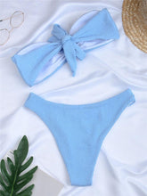 Load image into Gallery viewer, Women One-Shoulder Bikini Swimsuit Women Push Up Swimwear Women's Bathing Suit Comfortable Bikini Ribbed Two Piece Swimsuit Bikini Set Summer Bathing Suit Beach Wear Swimming Suit
