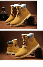 Load image into Gallery viewer, Warm Winter Mens Snow Boots Warm Fur Winter Shoes Mens Boots Footwear Ankle Boots Warm Fur Lined Winter Water-Resistan Waterproof Outdoor Snow Autumn Boots
