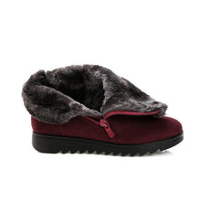 Load image into Gallery viewer, Beautiful Red Womens Ankle Boots New Fashion Waterproof Platform Winter Warm Snow Boots Outdoor Warm Mid-Calf Boot Non-Slip Water Resistant Winter Cold Weather Elegant Shoes
