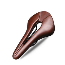 Load image into Gallery viewer, Bike Saddle Hollow Bicycle Cushion One-Piece PU Leather Soft Comfortable Seat For Men Women Road Mountain Cycling Saddles Bicycle Seat Waterproof Comfortable Road Bike Saddle Memory Foam Padded Replacement For Road Bikes
