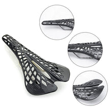 Load image into Gallery viewer, Lightweight Bicycle Front Seat Mat Bike Saddle Bicycle Seat Cushion Pad Breathable Soft Spider Web Saddle Cycling Bicycle Hollow Seat Saddle Comfy Ultra Light Mountain Bike Road Bicycle Saddle
