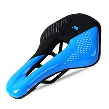 Load image into Gallery viewer, Leather Bike Saddle Mountain Road Bike Seat Leather Saddle Comfort Cushion Breathable Replacement Soft Padded Bicycle Seat With Shock Absorbing Waterproof Universal Leather Saddle
