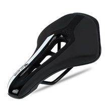 Load image into Gallery viewer, Leather Bike Saddle Mountain Road Bike Seat Leather Saddle Comfort Cushion Breathable Replacement Soft Padded Bicycle Seat With Shock Absorbing Waterproof Universal Leather Saddle
