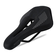 Load image into Gallery viewer, Leather Bike Saddle Mountain Road Bike Seat Leather Saddle Comfort Cushion Breathable Replacement Soft Padded Bicycle Seat With Shock Absorbing Waterproof Universal Leather Saddle
