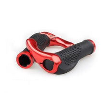 Load image into Gallery viewer, Bicycle Handlebar Rubber Grip End Cap Aluminium Alloy Lock Mountain Bike Handle Bar Grip Anti-Slip Bicycle Skid-Proof Grips Handlebar Cover Widen Holding Surface Unti-Skid Bike Grips Shockproof Handlebar Cover Ergonomic Design
