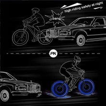 Load image into Gallery viewer, Waterproof LED Bike Wheel Light  Bicycle Spoke Light Bicycle Tire Light Strips Cycling Safety Warning Lamp Bike Wheel Lights  Safety Warning Tire Strip Light For Night Riding Glow Light Fun Safety Light Bike Accessories For Kids
