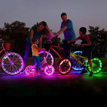 Load image into Gallery viewer, Waterproof LED Bike Wheel Light  Bicycle Spoke Light Bicycle Tire Light Strips Cycling Safety Warning Lamp Bike Wheel Lights  Safety Warning Tire Strip Light For Night Riding Glow Light Fun Safety Light Bike Accessories For Kids
