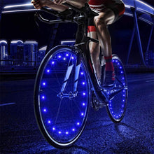 Load image into Gallery viewer, 20 LED Bike Cycling Rim Lights Wheel Spoke Light String Strip Lamps Waterproof Bicycle Light Decoration Accessories Waterproof LED Bike Spoke Lights For Adult Bike Beautiful Night Bike Decoration
