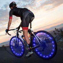 Load image into Gallery viewer, 20 LED Bike Cycling Rim Lights Wheel Spoke Light String Strip Lamps Waterproof Bicycle Light Decoration Accessories Waterproof LED Bike Spoke Lights For Adult Bike Beautiful Night Bike Decoration
