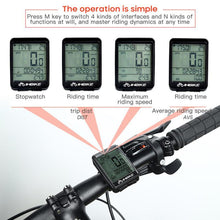 Load image into Gallery viewer, LCD Bike Code Meter Wired Wireless Mountain Bike Speedometer Bicycle Odometer Cycling Multifunctional And Waterproof Smart Backlight HD Digital LCD Big Display Auto Power Off And Wake-up Speedometer
