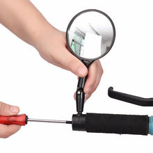 Load image into Gallery viewer, New Universal Rotate Bike Rearview Mirror Unique Bicycle Handlebar Mounted Convex Rear View Mirror Adjustable Full Rotatable Rearview Bicycle Mirrors Wide Angle Acrylic Convex Cycling Safety Mirror For Road Bike
