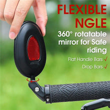 Load image into Gallery viewer, Bicycle Rearview Mirror Rotation Adjustable Rear View Road Wide Range Back Bicycle Handlebar Mirror HD Wide Angle Bicycle Rear View Mirrors Adjustable Rotation Handlebar Convex Mirror For Bike Cycling
