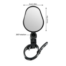 Load image into Gallery viewer, Handlebar Bike Mirror Bicycle Rear view Lens Wide-Angle Safety Mirror Mountain Road Bicycle Wide-Angle Reflector  Rotatable Handlebar Mirror Wide Angle Bicycle Mirror Cycling Rear View Mirror Shockproof Acrylic Convex Mirror Safe Rearview Mirror
