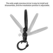 Load image into Gallery viewer, Handlebar Bike Mirror Bicycle Rear view Lens Wide-Angle Safety Mirror Mountain Road Bicycle Wide-Angle Reflector  Rotatable Handlebar Mirror Wide Angle Bicycle Mirror Cycling Rear View Mirror Shockproof Acrylic Convex Mirror Safe Rearview Mirror
