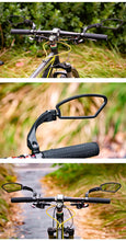 Load image into Gallery viewer, Bike Wide Range Back Sight Reflector Bike Mirror Bicycle Handlebar Rear View Mirror Bike Rear view Mirror Left With Light Reflector Safer No-Shock Bicycle Mirror Rearview Mirror Universal For Bike Bicycle

