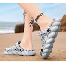 Load image into Gallery viewer, Men's Black Rubber Beach Flip Flops Sandals Wedge Flat Shoes Footwear Fashion Unisex Garden Clogs Sports Sandals Outdoor Indoor Lightweight Clogs
