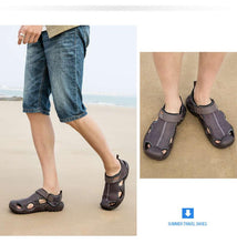 Load image into Gallery viewer, Men Flip Flops Sandals Summer Slippers Summer Beach Slippers Sandals Breathable Slip On Shoes Outdoor Home Slip On Walking Casual Fashion Clogs For Mens
