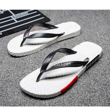 Load image into Gallery viewer, Black Man House Slippers Elegant Flip Flop Pool Slippers Summer Sandals  Men's Shoes Breathable Air Mesh Comfortable Leather Flip Flops Non-Slip Sport Cushion Beach Outdoor Walking Slippers

