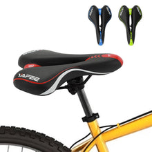 Load image into Gallery viewer, Sport Bicycle Saddle Soft Shock Absorbing Hollow Bike Cushion Road Cycling Sponge Comfortable Bicycle Seat Most Comfortable Bicycle Saddle Shock Absorber Waterproof Suitable For Fitness Outdoor Wide Soft Padded Bike Saddle
