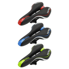 Load image into Gallery viewer, Sport Bicycle Saddle Soft Shock Absorbing Hollow Bike Cushion Road Cycling Sponge Comfortable Bicycle Seat Most Comfortable Bicycle Saddle Shock Absorber Waterproof Suitable For Fitness Outdoor Wide Soft Padded Bike Saddle
