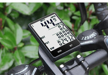 Load image into Gallery viewer, Wireless Bike Computer Rainproof Speedometer Odometer Stopwatch Wireless Waterproof Bicycle Cycle Speedometer And Odometer With Automatic Wake-up Backlight Motion Sensor LCD Display
