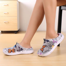 Load image into Gallery viewer, Womens Slip-On Quick Dry Water Clogs Shoes Beach Sandals Lightweight Breathable Bathroom Garden Clogs Shoes Summer Breathable Mesh Sandals Beach Footwear Anti-Slip Slippers Quick Drying Sandals
