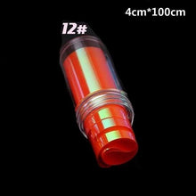 Load image into Gallery viewer, Aurora Nails Glass Foil Film Sticker Cellophane Paper Korean Nail Trend Design Ice Cube Manicure Accessories Heart Nail Art Stickers Glitter Decals Decoration Stickers Glitter Decals Love Nail Sequins Laser Heart Nail Supplies Sparkle Nail
