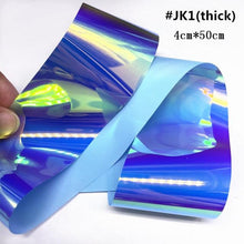 Load image into Gallery viewer, Aurora Nails Glass Foil Film Sticker Cellophane Paper Korean Nail Trend Design Ice Cube Manicure Accessories Heart Nail Art Stickers Glitter Decals Decoration Stickers Glitter Decals Love Nail Sequins Laser Heart Nail Supplies Sparkle Nail
