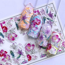 Load image into Gallery viewer, Winter Christmas Acrylic Engraved Nail Sticker Colorful Snow Design Decals Nail Water Slide Decals Nail Art Stickers Decals Christmas Snowflake Bronzing Christmas Slider Nail Art 3D Decals Decoration  Decals Snowflakes Elk Bear Christmas Xmas Stickers
