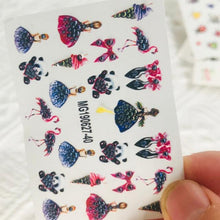 Load image into Gallery viewer, Winter Christmas Acrylic Engraved Nail Sticker Colorful Snow Design Decals Nail Water Slide Decals Nail Art Stickers Decals Christmas Snowflake Bronzing Christmas Slider Nail Art 3D Decals Decoration  Decals Snowflakes Elk Bear Christmas Xmas Stickers
