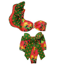 Load image into Gallery viewer, Two-Pieces Women  Push-Up Padded Bra Ruffles Bandage Bikini Set Swimsuit  Women's Bathing Suits Ruffles Flounce Bikini Sets Low Rise Two Piece Swimsuit Swimwear Bathing Suit Beachwear
