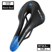 Load image into Gallery viewer, Ultra Light Comfortable Bicycle Saddle Mountain Road Bike Seat Soft Leather Hollow Breathable Cushion Seat Ergonomics Design Breathable Suspension Gel Bike Saddle Cushion For Mountain Bike Road Bike
