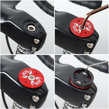 Load image into Gallery viewer, Bike Computer Mount Stem Top Cap Stopwatch Bracket Road Bicycle Speedometer Fixed Holder Base Universal Aluminum Riding Mobile Holder Connect Quickly System MTB Road Bicycle Handlebar
