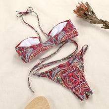 Load image into Gallery viewer, Bikinis Micro Adjustable Swimwear Women Summer Bikini Set Modern Colorful Print Beach Wear Women's Comfortable Swimsuit Knotted String Triangle Bikini Tie Side High Cut Bikini Set
