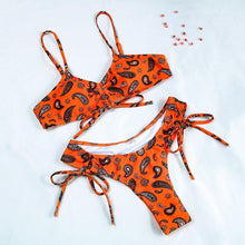 Load image into Gallery viewer, Bikinis Micro Adjustable Swimwear Women Summer Bikini Set Modern Colorful Print Beach Wear Women's Comfortable Swimsuit Knotted String Triangle Bikini Tie Side High Cut Bikini Set

