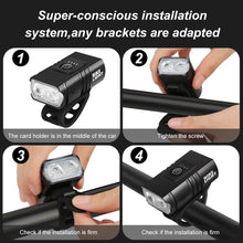 Load image into Gallery viewer, 2PCS LED Bike Light Bicycle Front Rear lights USB Charge Headlight Cycling Taillight Bicycle Super Bright Front And Back Bicycle Lights USB Rechargeable Durable Waterproof Mountain Helmet Road Night Riding For Bike
