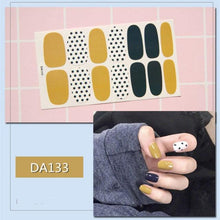 Load image into Gallery viewer, Nail Wraps Polish Decals Strips Golden Glitter 3D Adhesive Full Nail Art Stickers Manicure Kits Women Nail Decorations Accessories Metal Curve Stripe Lines Design Letter Nail Sticker Adhesive Decoration Template Nail Tool Decorations
