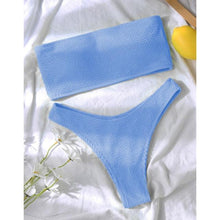 Load image into Gallery viewer, Women One-Shoulder Bikini Swimsuit Women Push Up Swimwear Women's Bathing Suit Comfortable Bikini Ribbed Two Piece Swimsuit Bikini Set Summer Bathing Suit Beach Wear Swimming Suit
